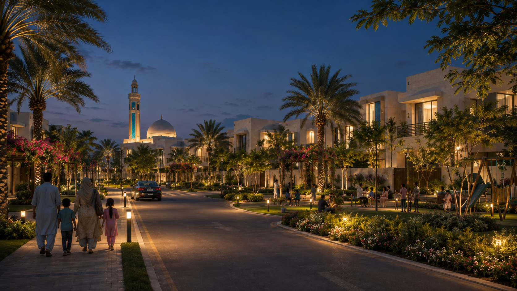 Blue Hour Community Ambiance